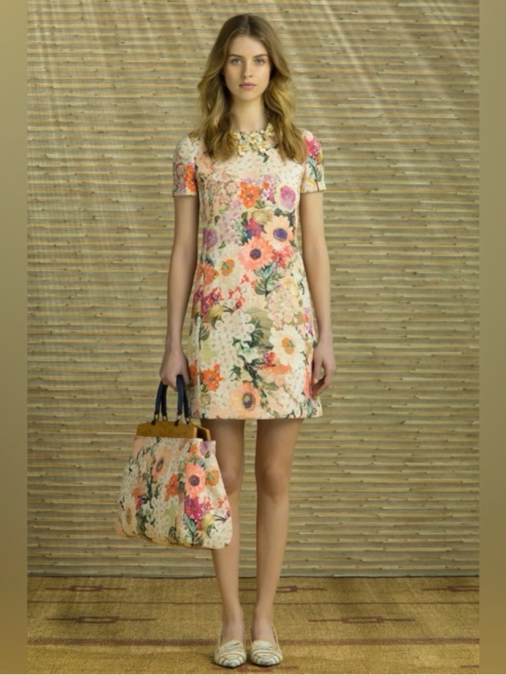 Tory Burch Floral Shift Dress in Multicolor